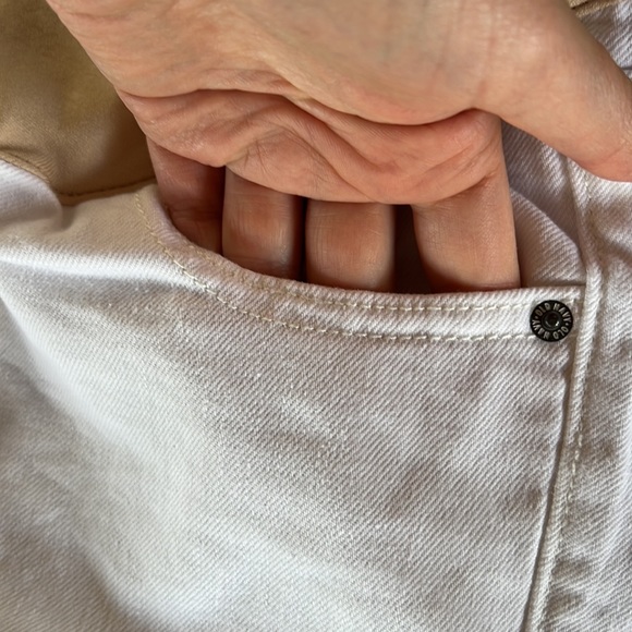 Old Navy OG Straight Leg White Maternity Jeans - Picture 3 of 7